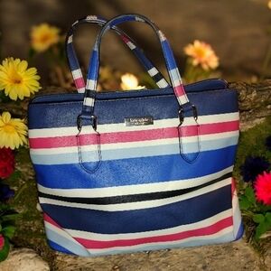 Kate Spade Multicolor Striped Satchel